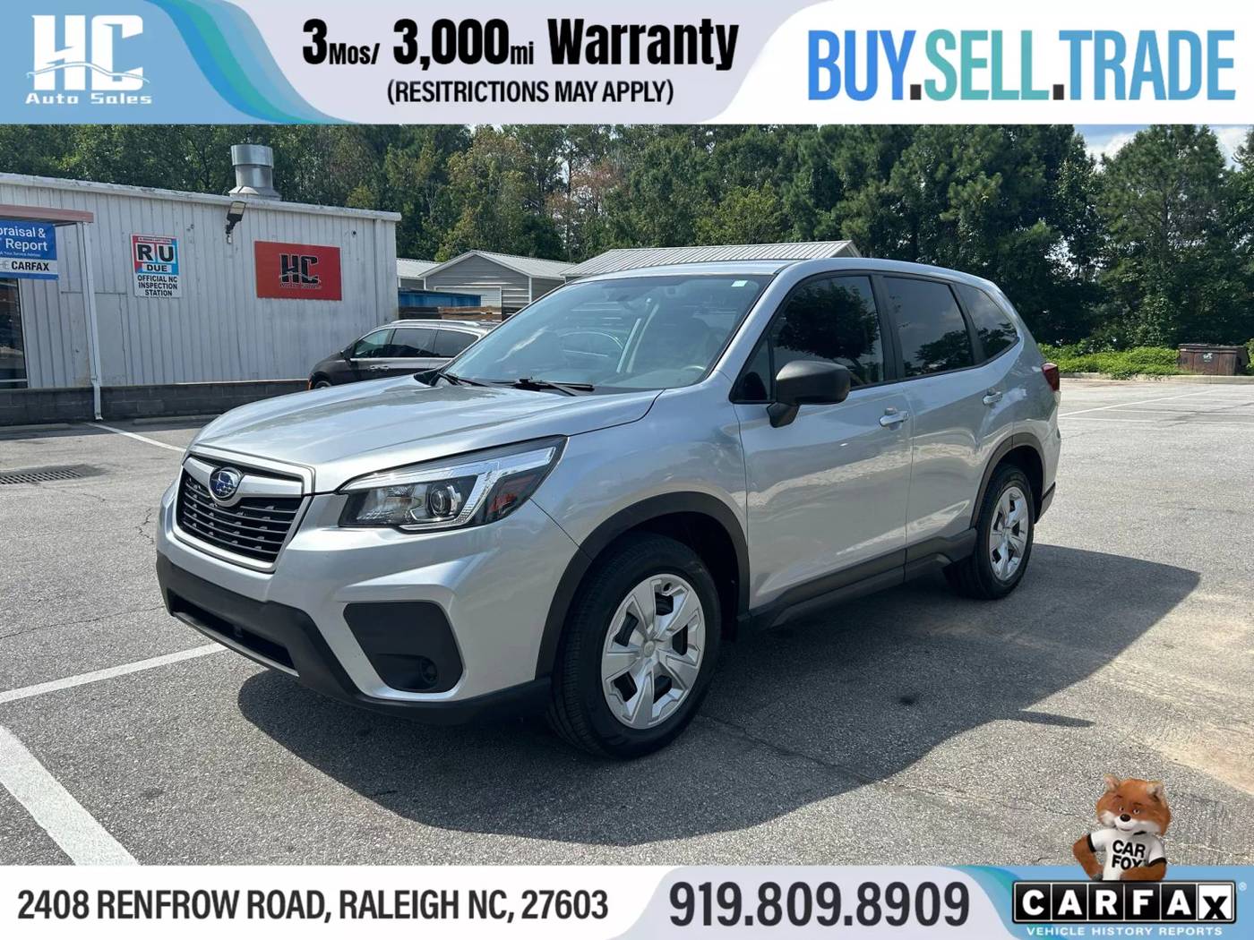 2019 Subaru Forester 2.5i — SUV — 124,272 mi — Raleigh, NC