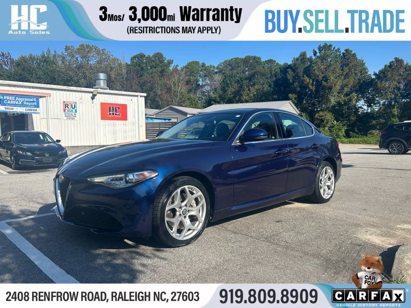 2018 Alfa Romeo Giulia Ti — Sedan — 57,189 mi — Raleigh, NC