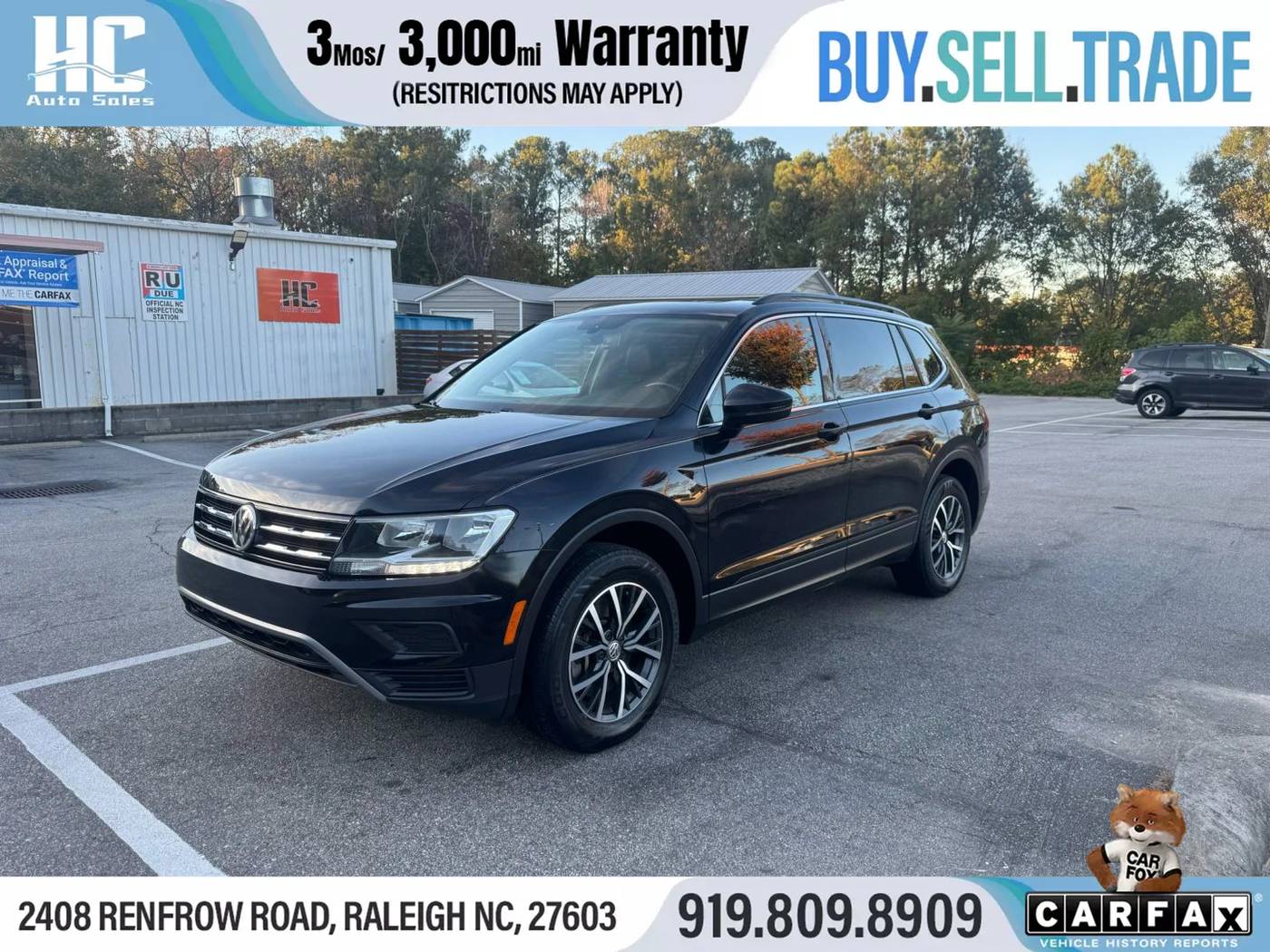 2019 Volkswagen Tiguan SE — SUV — 76,736 mi — Raleigh, NC