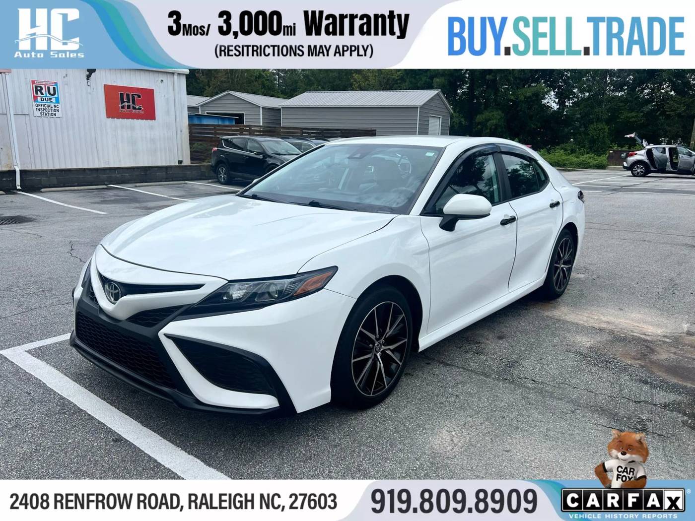 2021 Toyota Camry SE — Sedan — 82,006 mi — Raleigh, NC