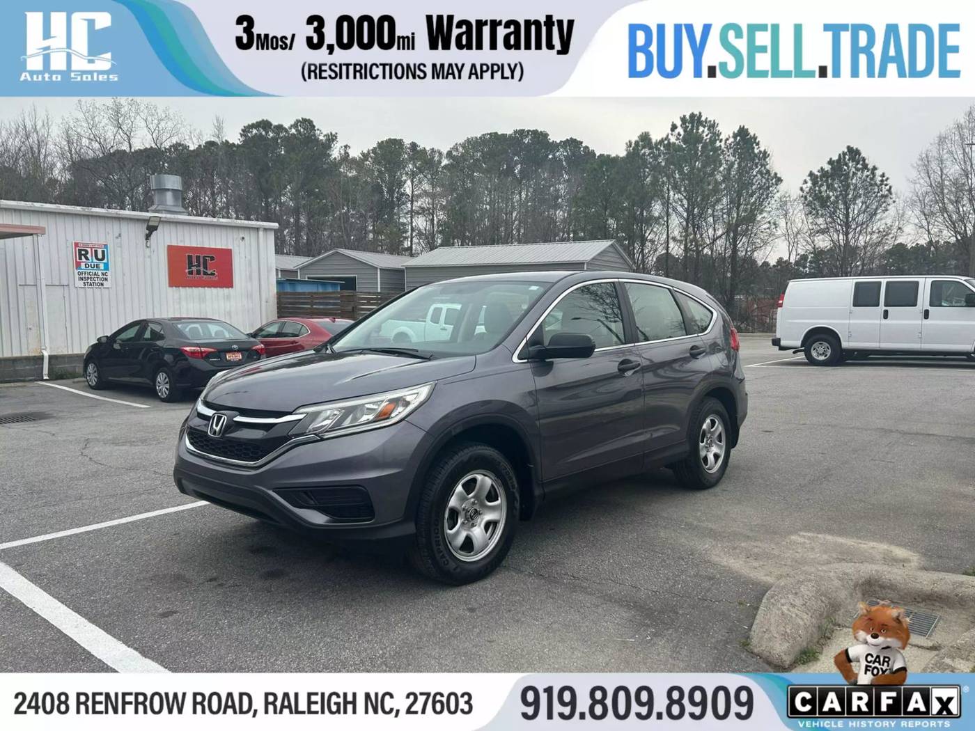 2016 Honda CR-V LX — SUV — 101,357 mi — Raleigh, NC