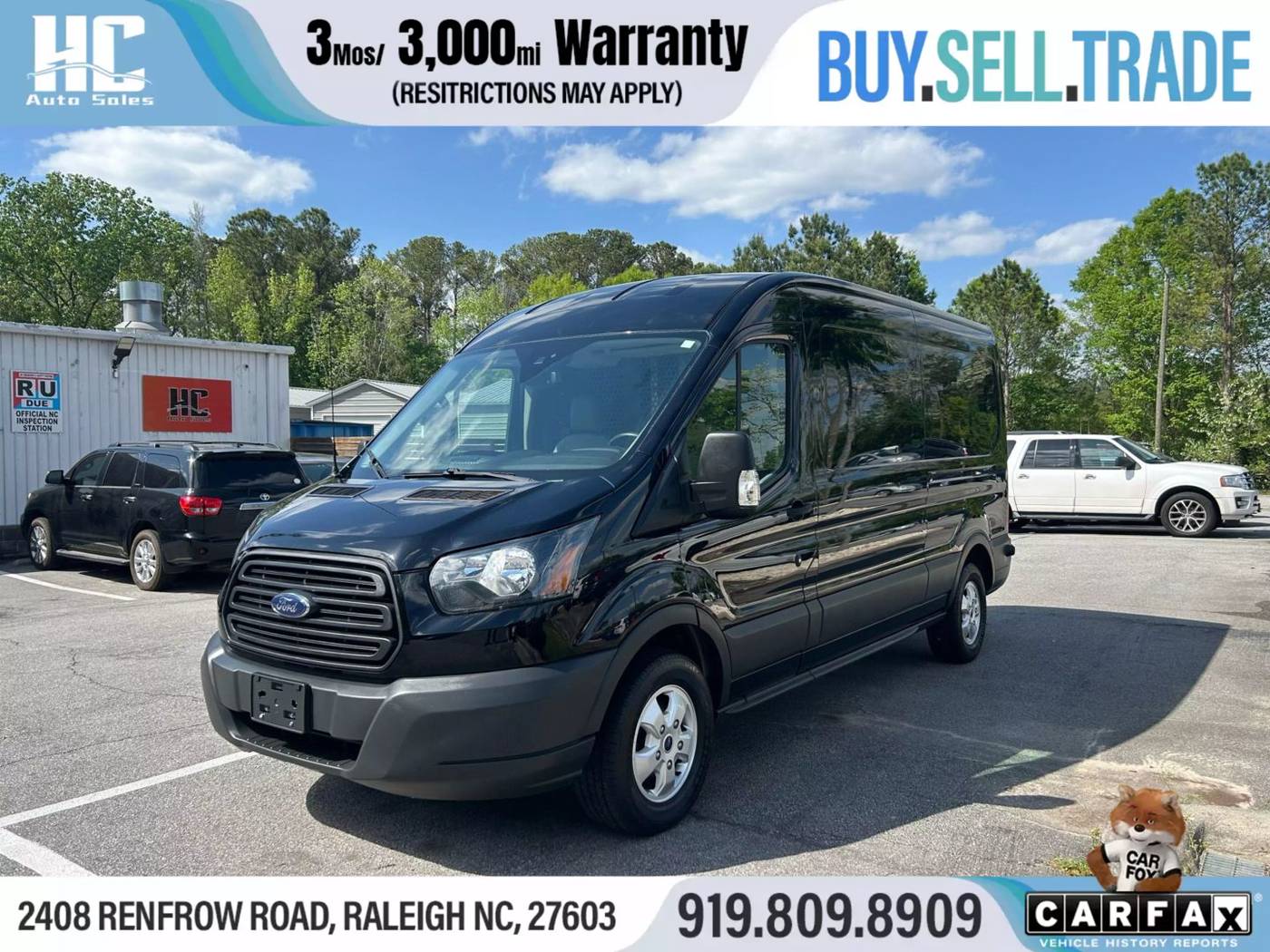 2017 Ford Transit Cargo Van T-250 — Cargo Van — 112,516 mi — Raleigh, NC