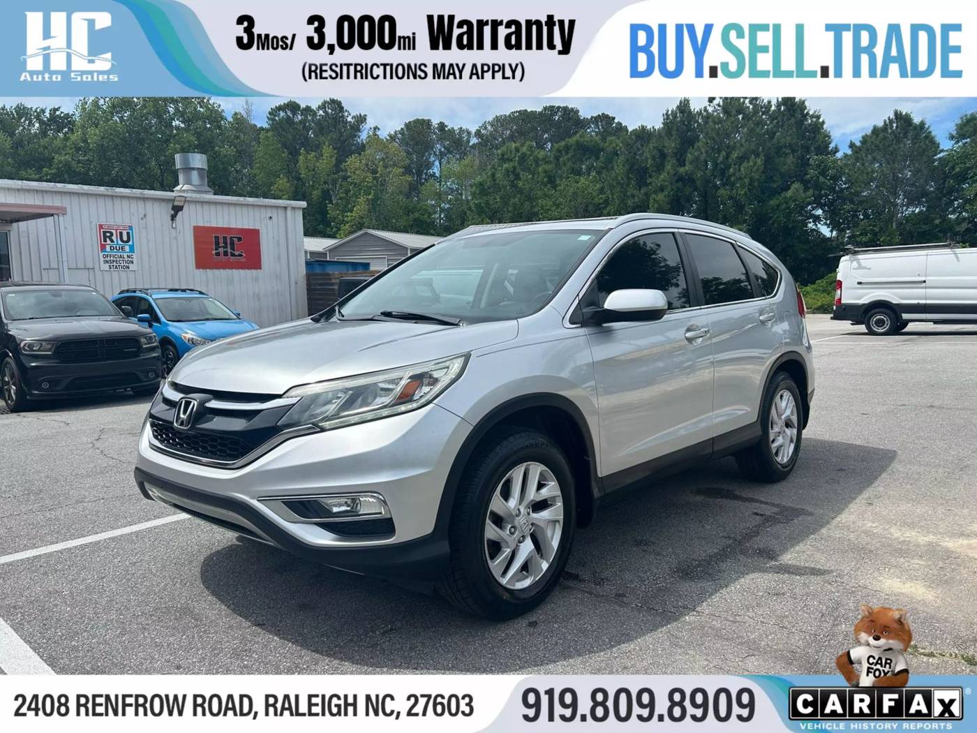 2015 Honda CR-V EX-L — SUV — 122,617 mi — Raleigh, NC