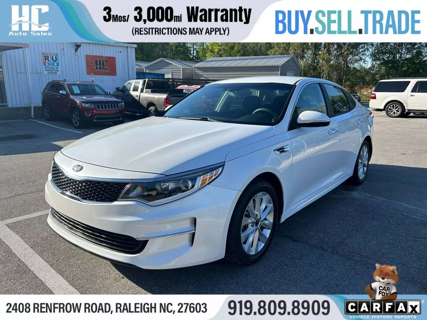 2018 Kia Optima LX — Sedan — 74,586 mi — Raleigh, NC