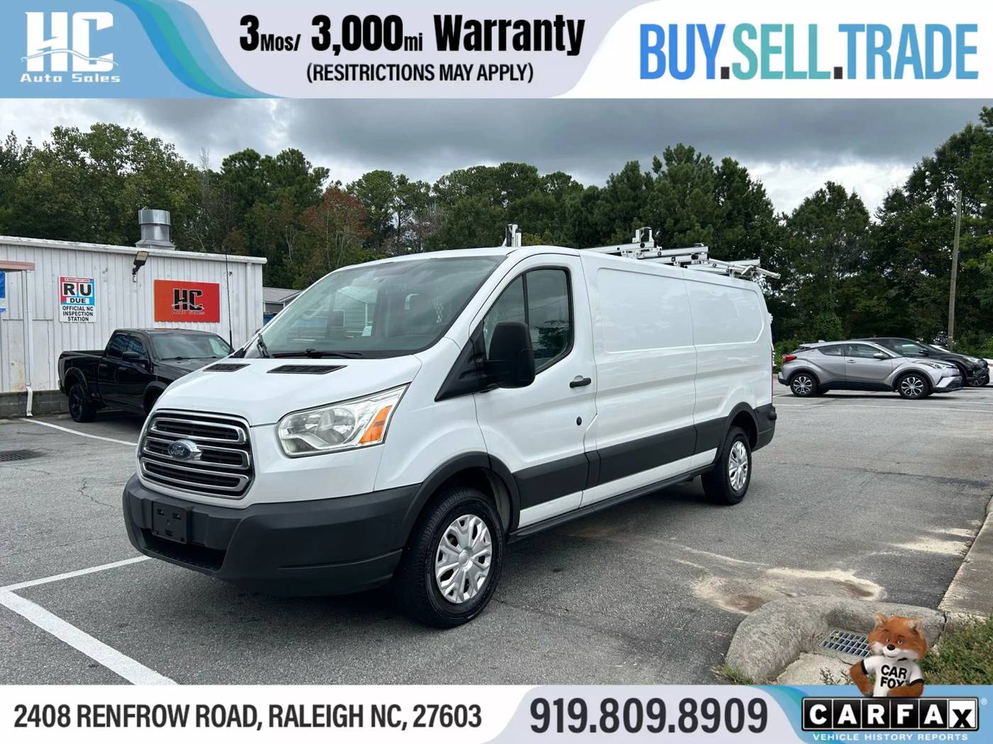 2015 Ford Transit Cargo Van T-350 — Cargo Van — 106,051 mi — Raleigh, NC