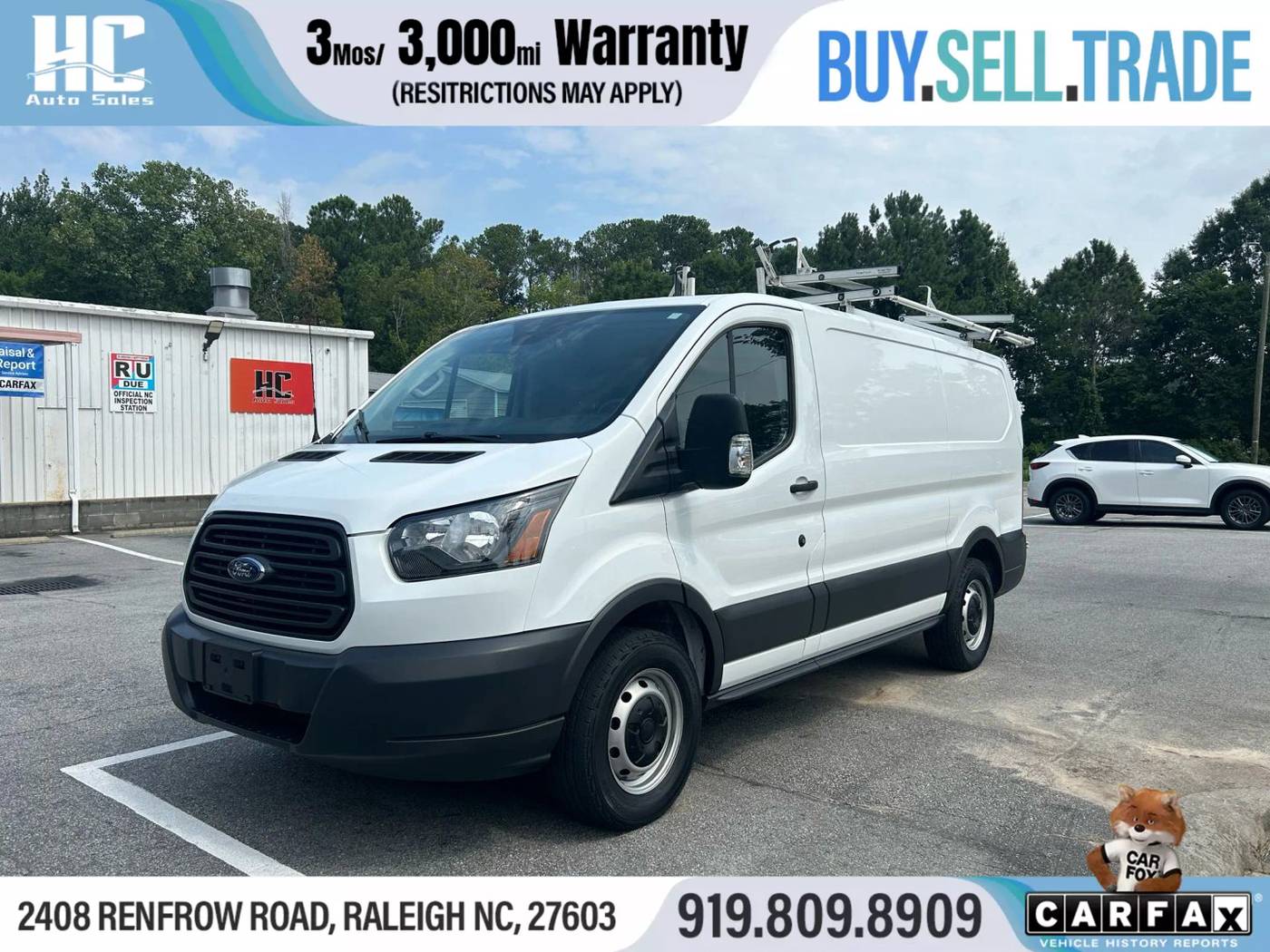 2018 Ford Transit Cargo Van T-150 — Cargo Van — 102,972 mi — Raleigh, NC