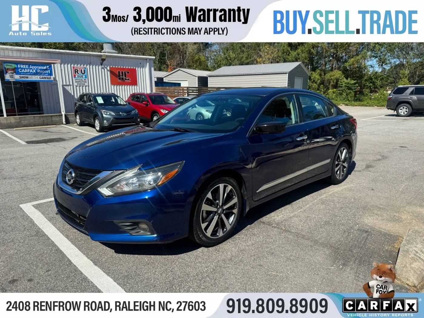 2017 Nissan Altima 2.5 SR — Sedan — 91,055 mi — Raleigh, NC