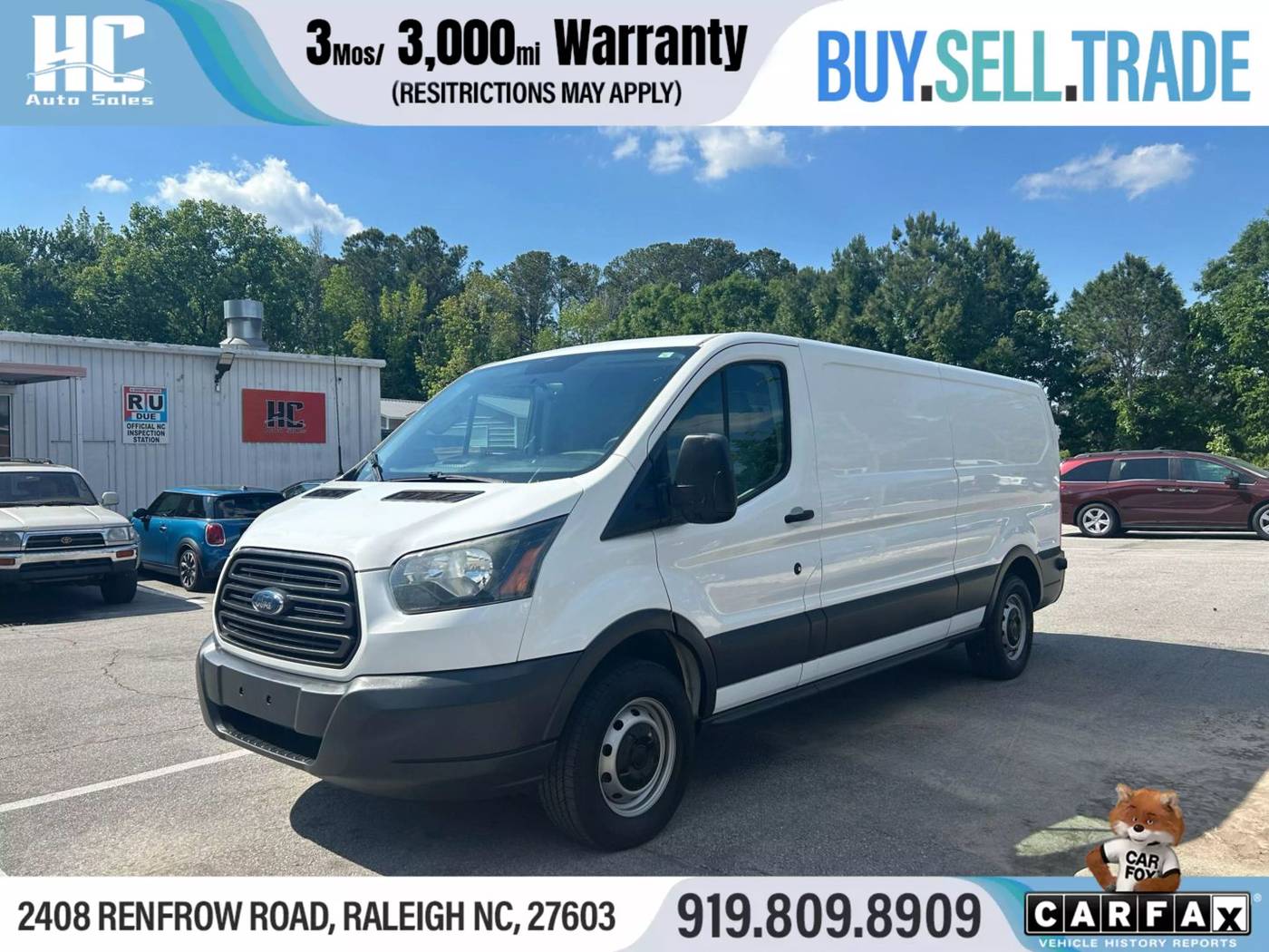 2015 Ford Transit Cargo Van T-150 — Cargo Van — 118,495 mi — Raleigh, NC