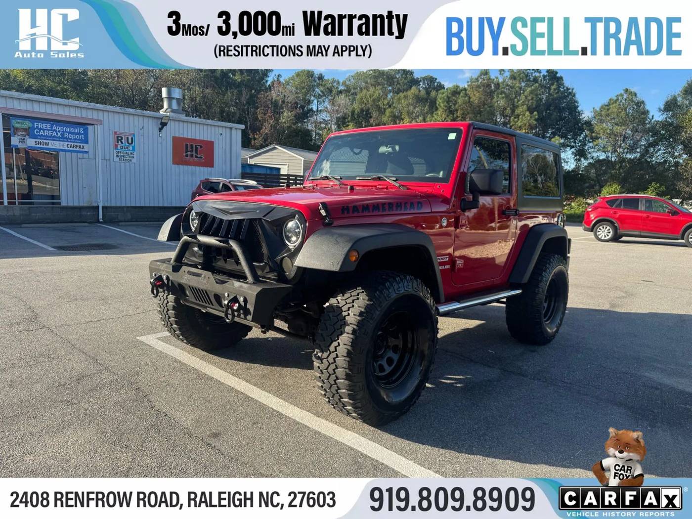 2012 Jeep Wrangler Sport — SUV — 102,854 mi — Raleigh, NC