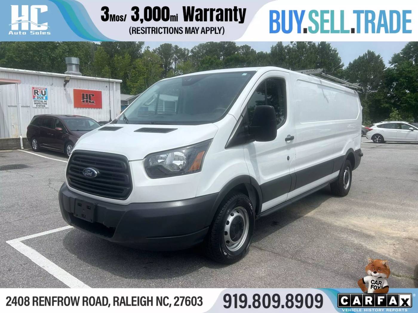 2018 Ford Transit Cargo Van T-250 — Cargo Van — 129,915 mi — Raleigh, NC