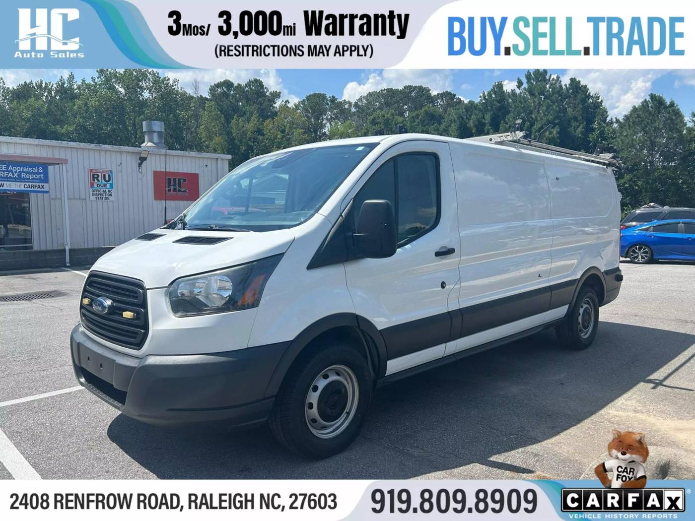 2018 Ford Transit Cargo Van T-250 — Cargo Van — 127,093 mi — Raleigh, NC