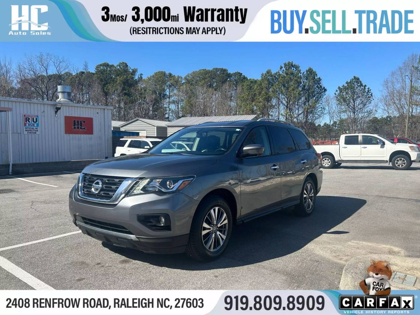 2020 Nissan Pathfinder SL — SUV — 93,803 mi — Raleigh, NC