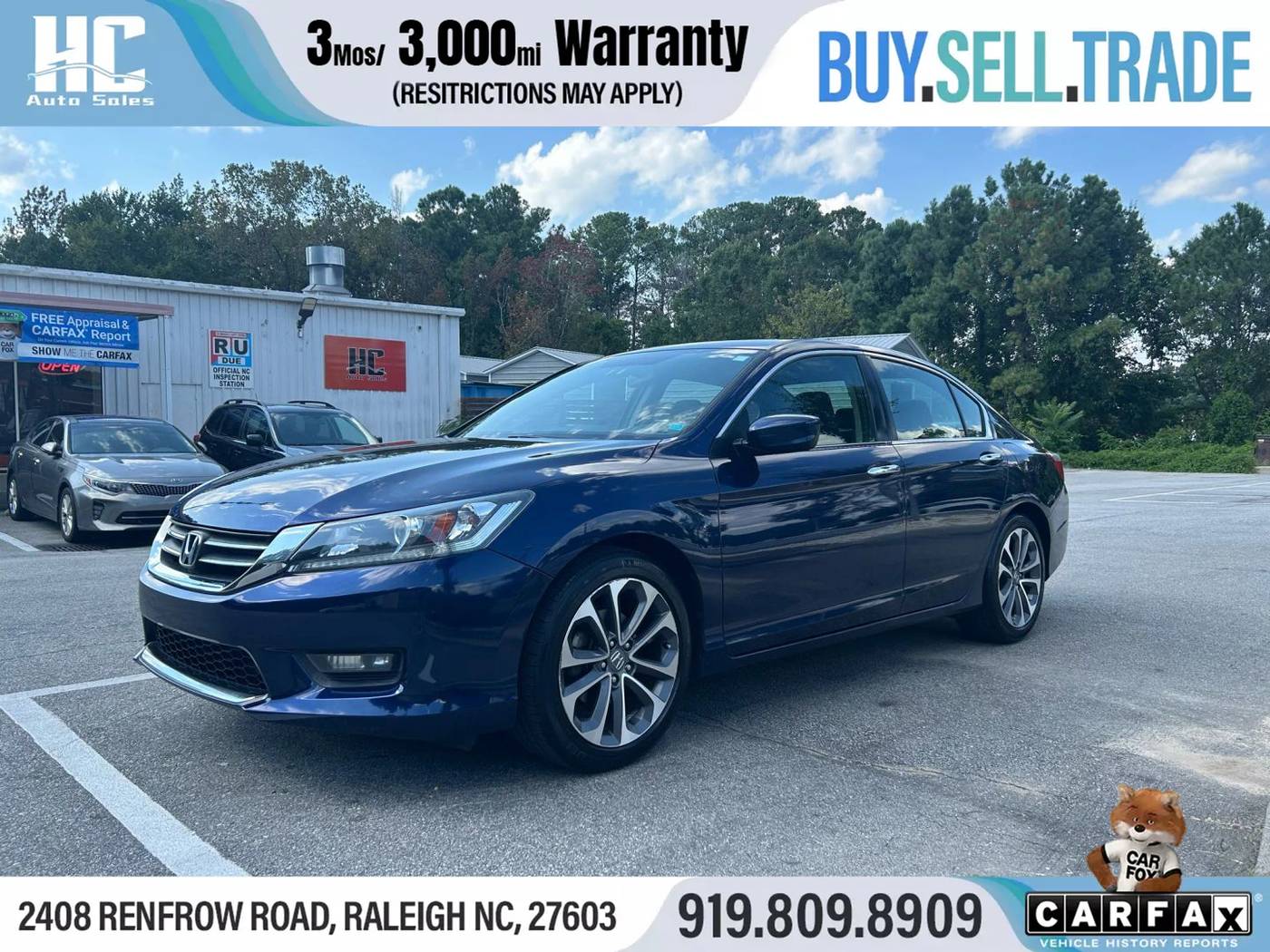 2015 Honda Accord Sport — Sedan — 106,099 mi — Raleigh, NC