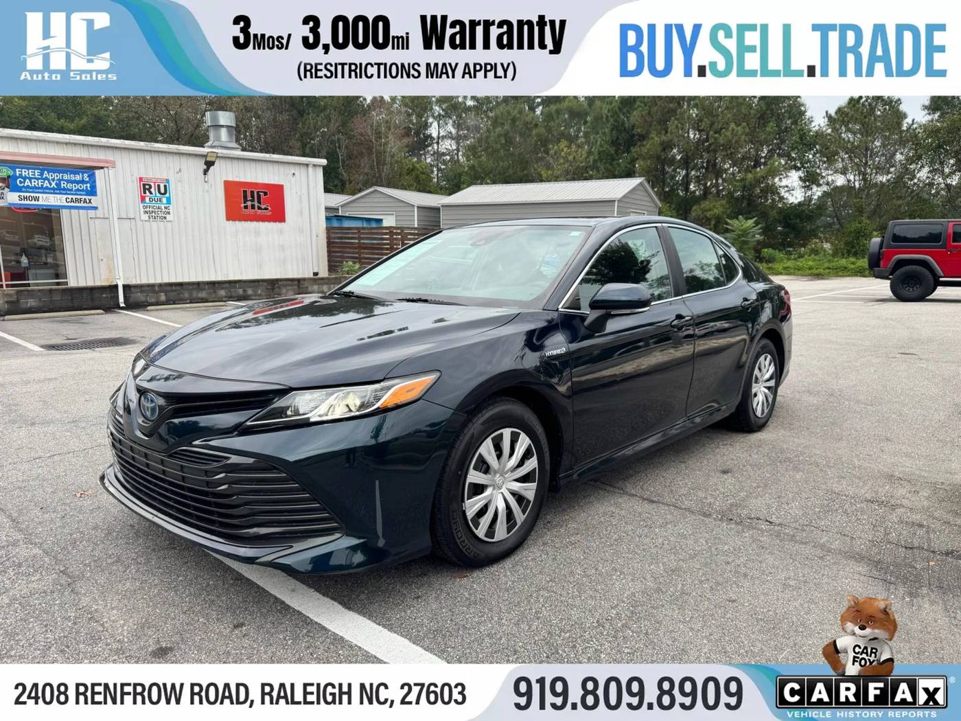 2019 Toyota Camry Hybrid LE — Sedan — 92,751 mi — Raleigh, NC