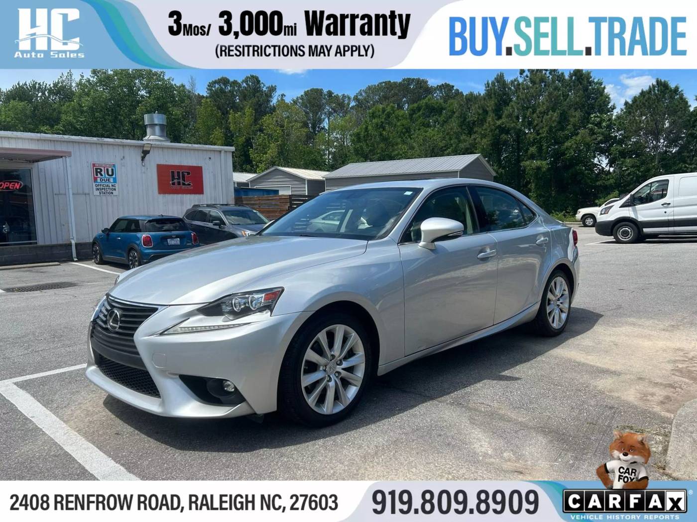 2015 Lexus IS IS 250 — Sedan — 67,667 mi — Raleigh, NC