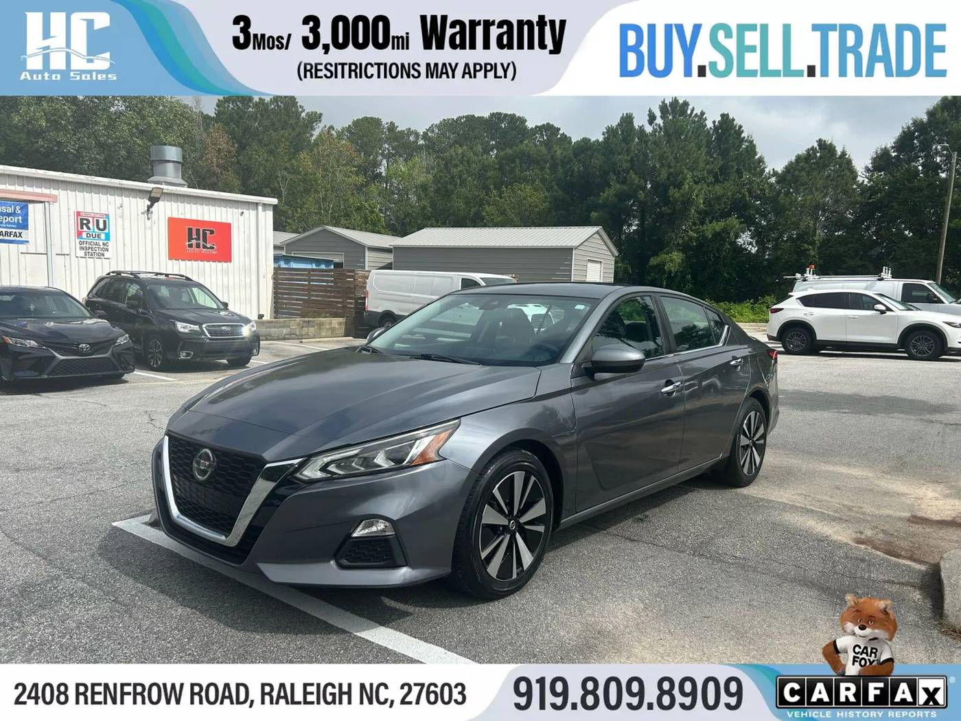 2021 Nissan Altima SV — Sedan — 43,031 mi — Raleigh, NC