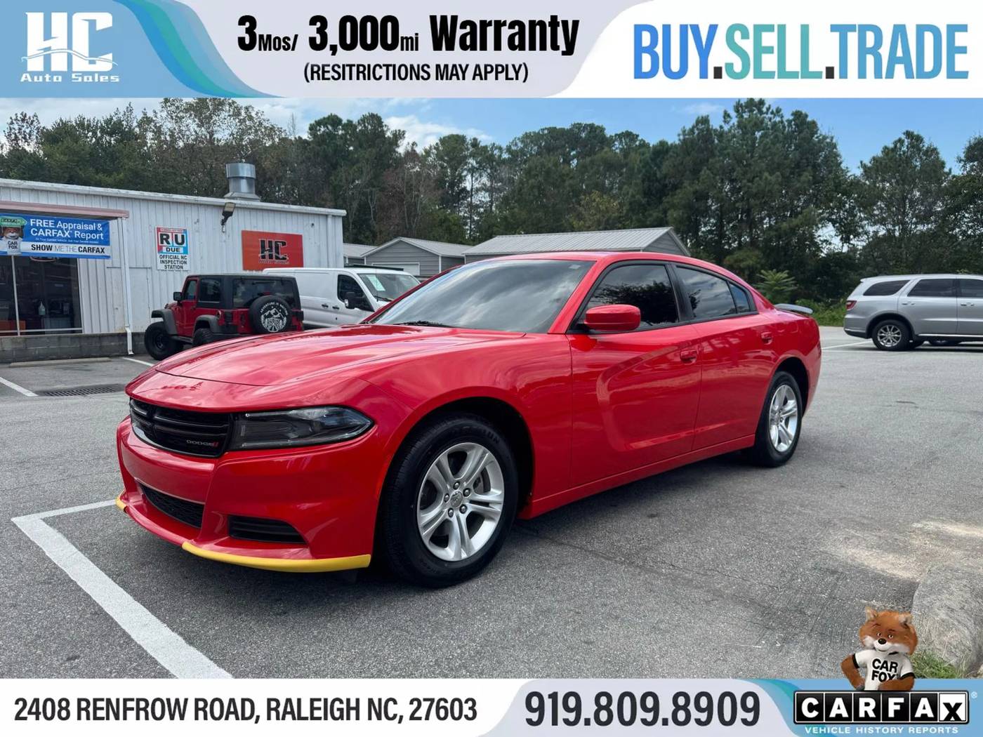 2022 Dodge Charger SXT — Sedan — 68,415 mi — Raleigh, NC