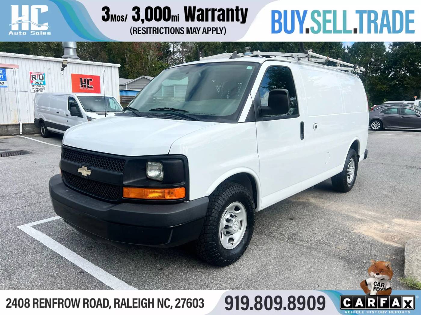 2016 Chevrolet Express Cargo Van Base — Cargo Van — 132,115 mi — Raleigh, NC