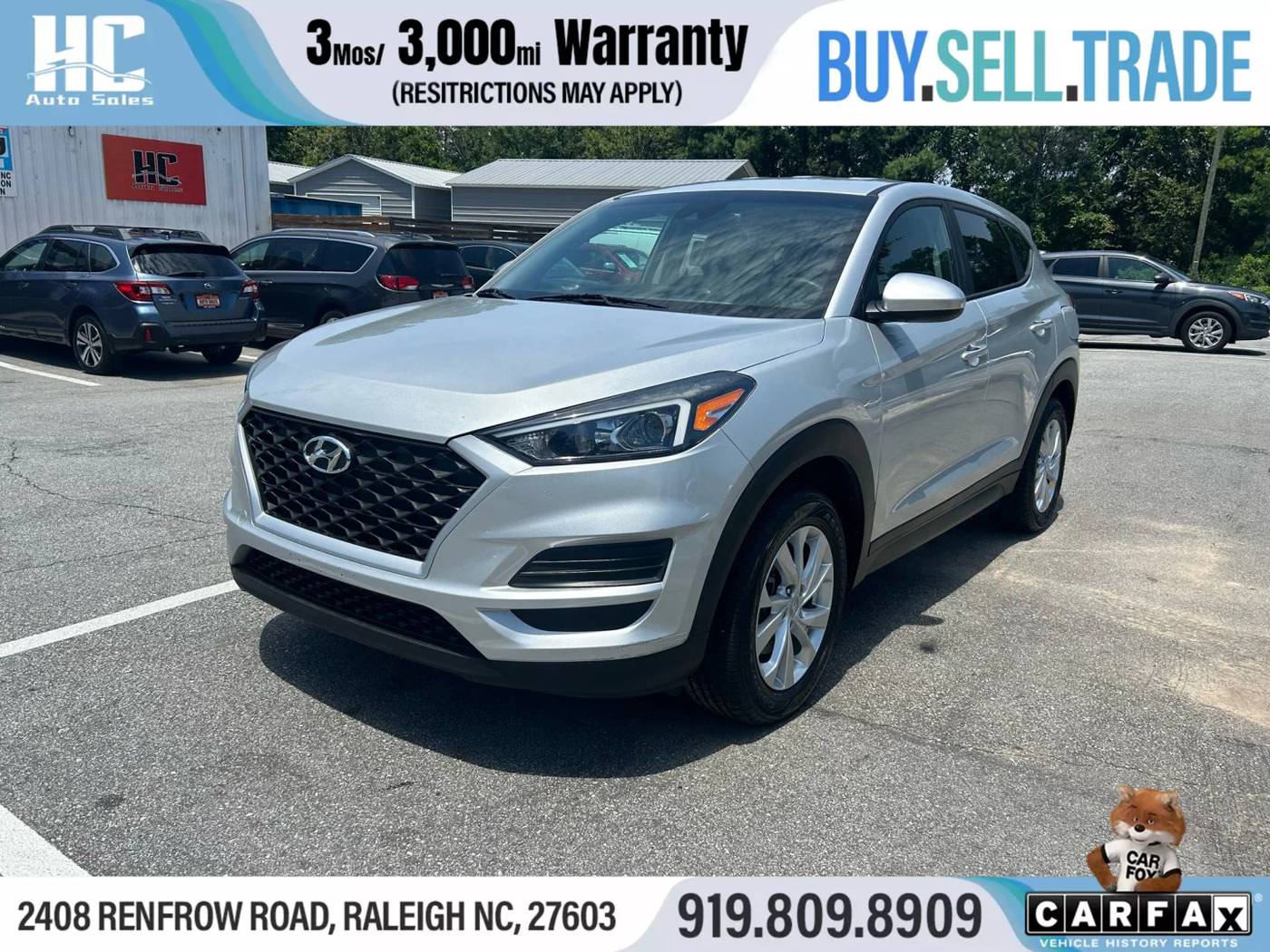 2019 Hyundai Tucson SE — SUV — 73,641 mi — Raleigh, NC