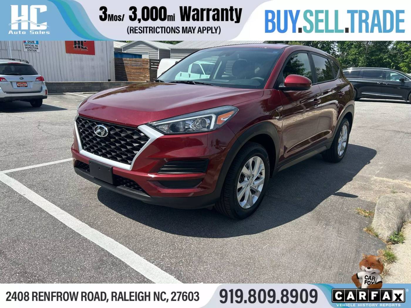 2019 Hyundai Tucson SE — SUV — 90,626 mi — Raleigh, NC