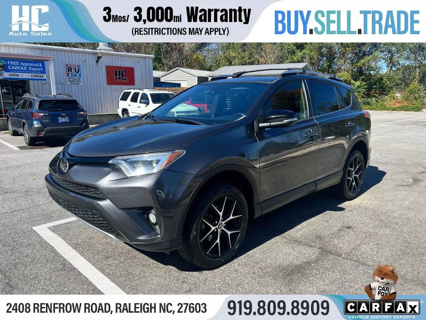 2018 Toyota RAV4 SE — SUV — 91,950 mi — Raleigh, NC