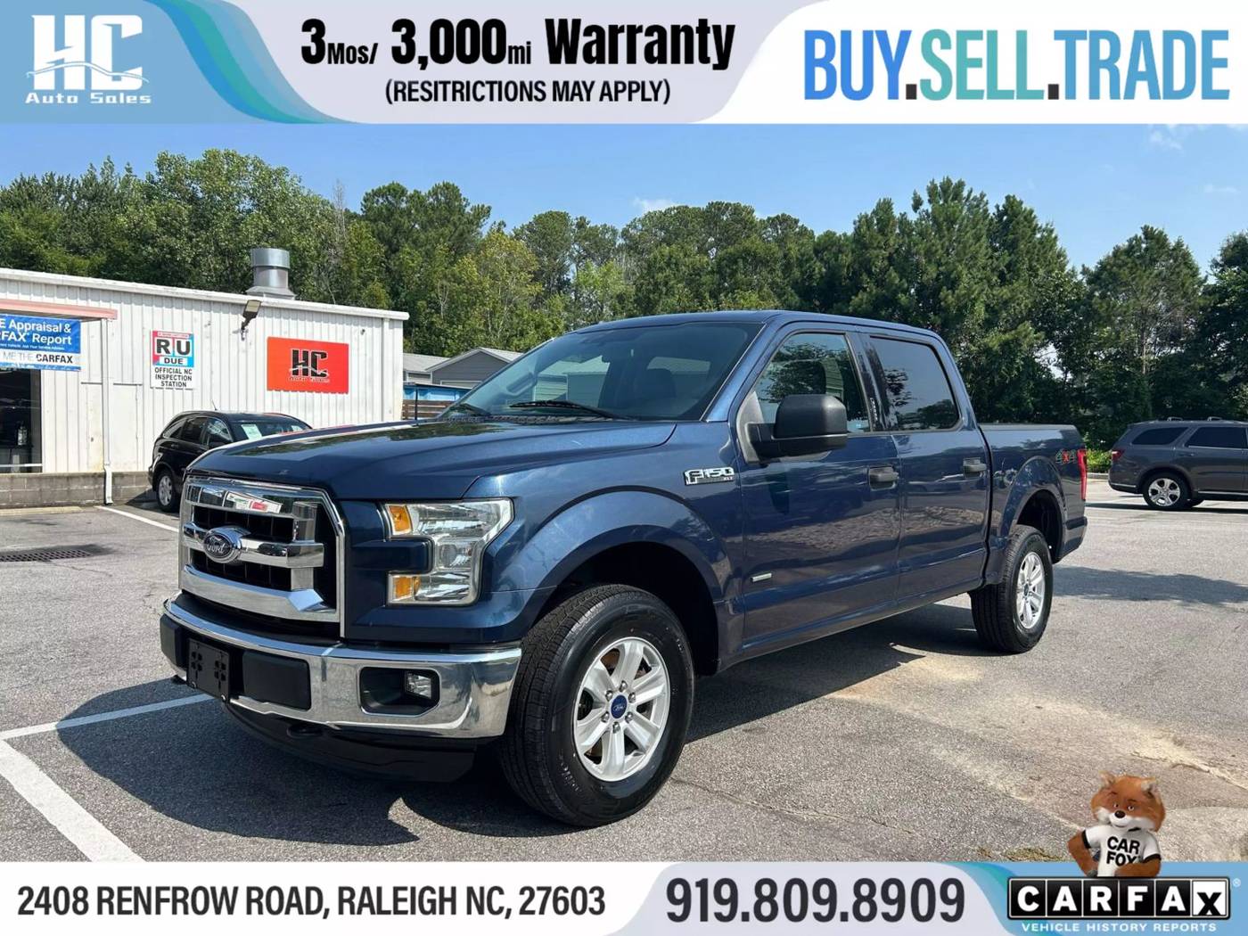2016 Ford F-150 XLT — Pickup Truck — 114,345 mi — Raleigh, NC