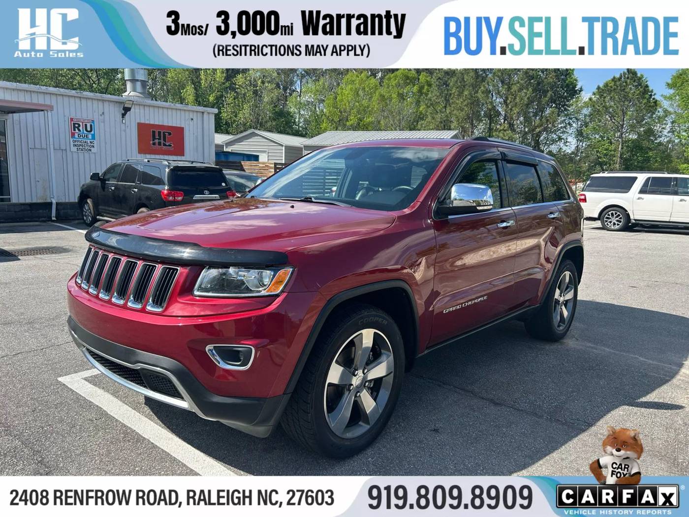 2015 Jeep Grand Cherokee Limited — SUV — 79,933 mi — Raleigh, NC