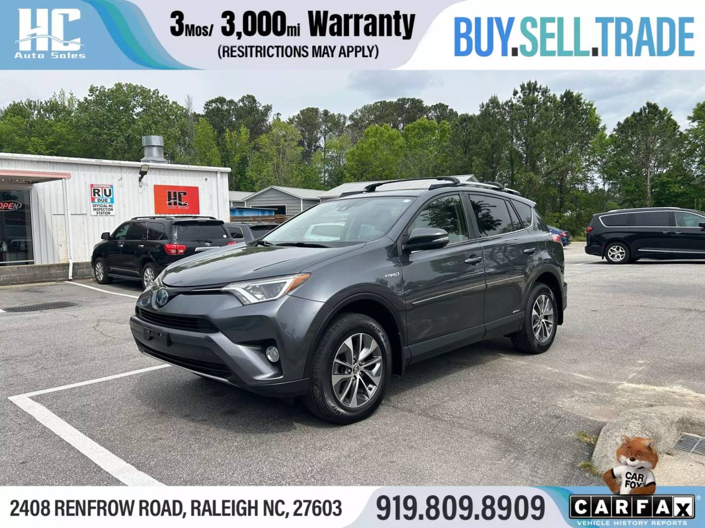 2018 Toyota RAV4 Hybrid XLE — SUV — 111,769 mi — Raleigh, NC