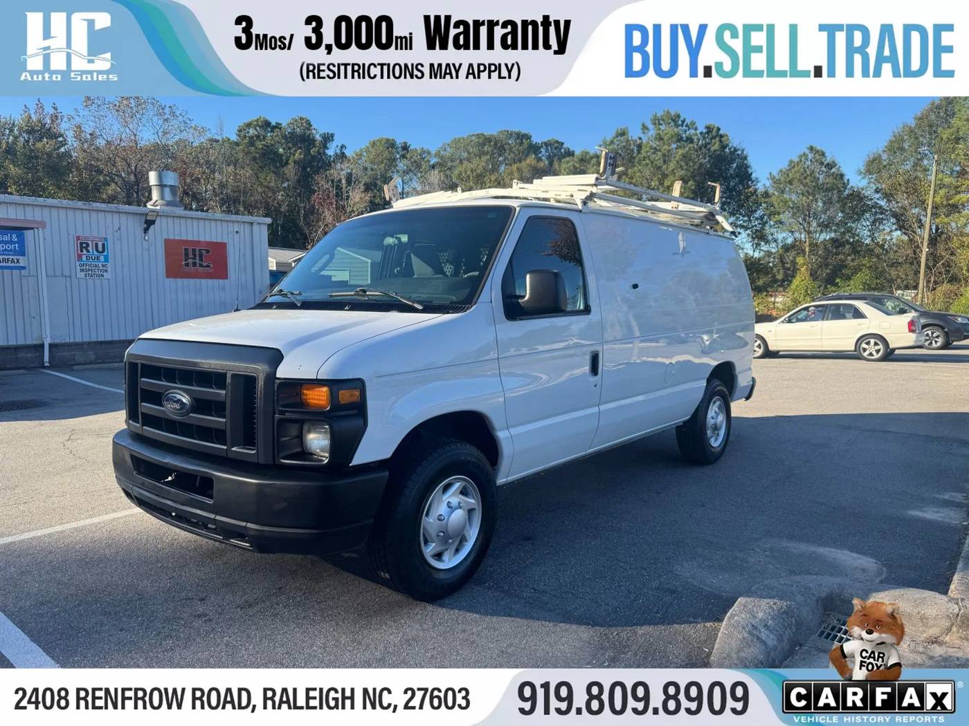 2013 Ford Econoline Cargo Van E-250 — Cargo Van — 113,197 mi — Raleigh, NC