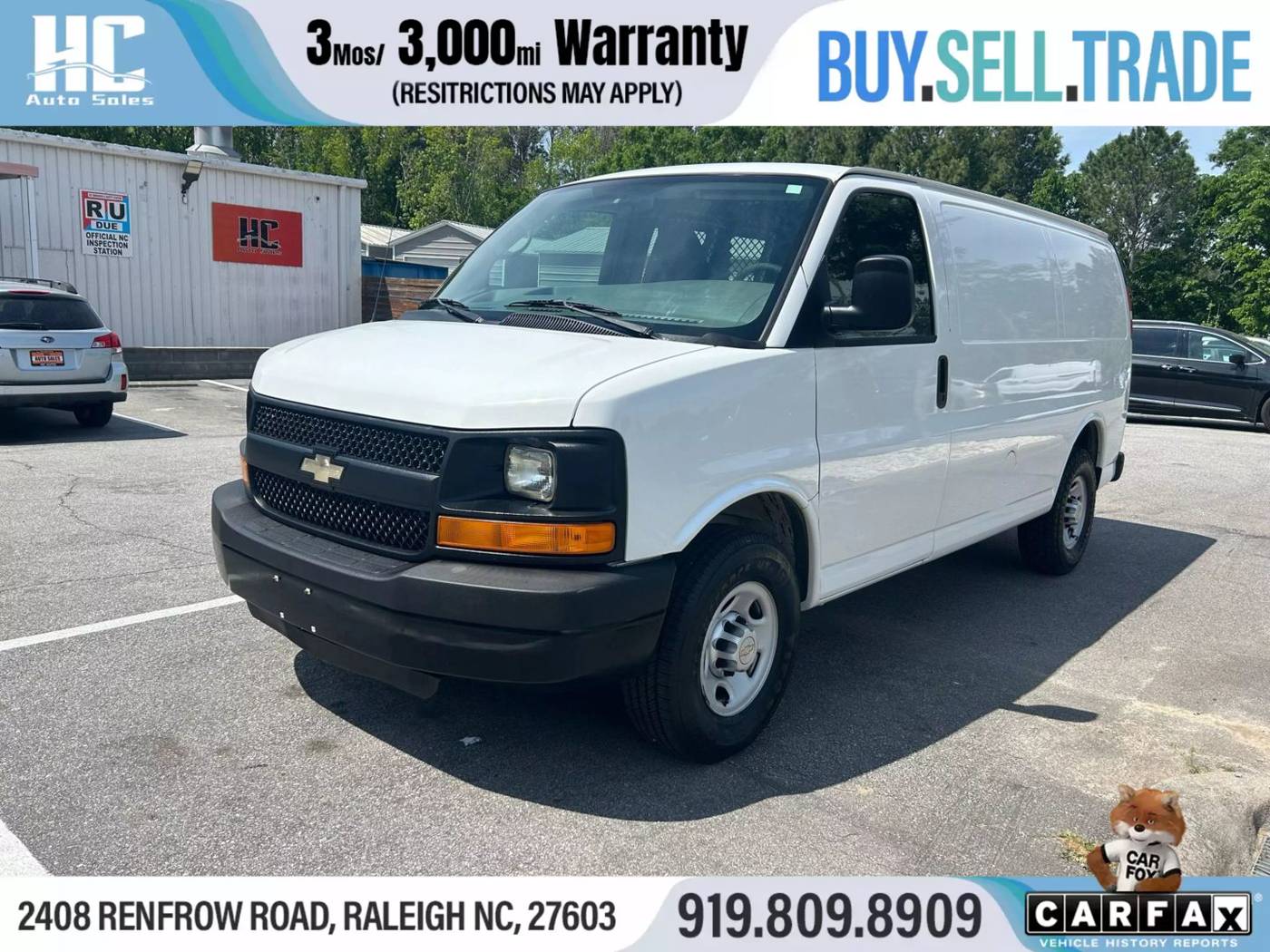 2011 Chevrolet Express Cargo Van Base — Cargo Van — 115,333 mi — Raleigh, NC