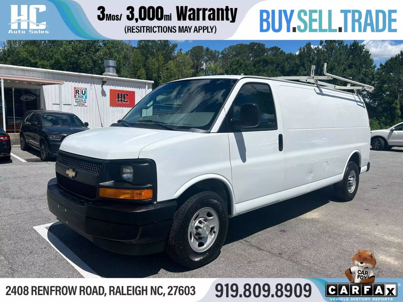 2017 Chevrolet Express Cargo Van Base — Cargo Van — 90,547 mi — Raleigh, NC