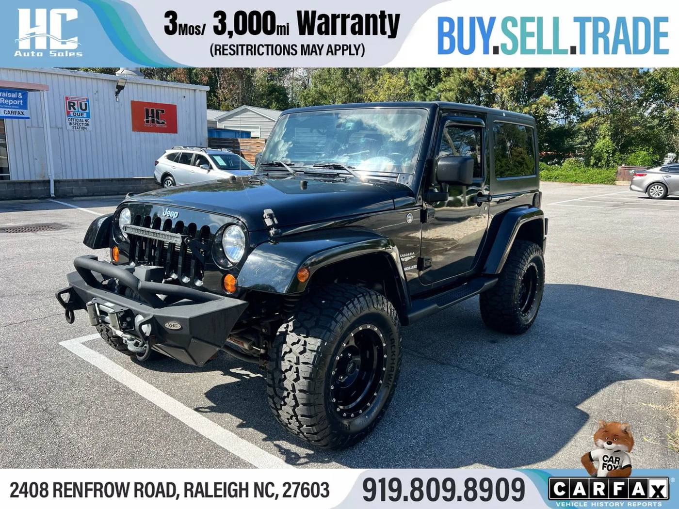 2013 Jeep Wrangler Sahara — SUV — 123,249 mi — Raleigh, NC