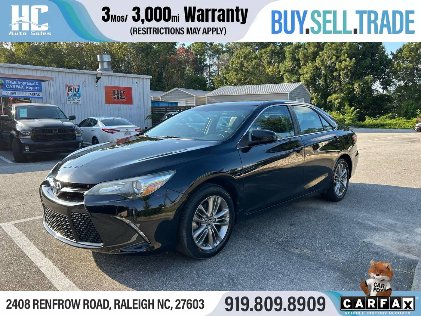 2016 Toyota Camry SE — Sedan — 89,298 mi — Raleigh, NC