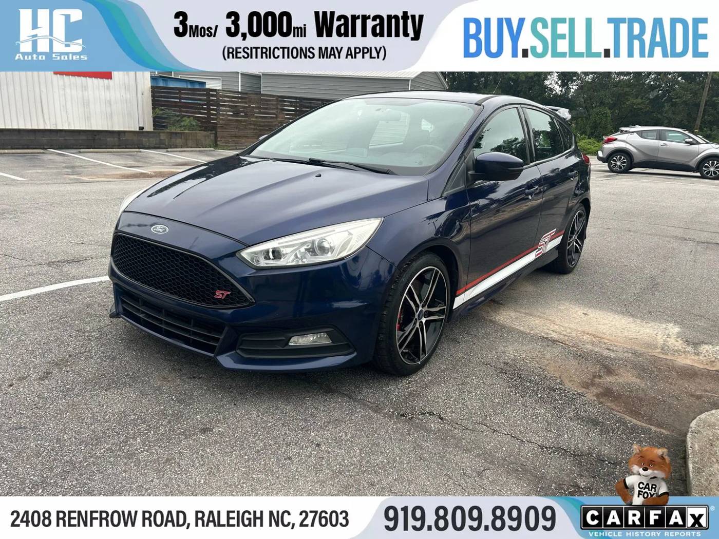 2016 Ford Focus ST — Hatchback — 116,271 mi — Raleigh, NC