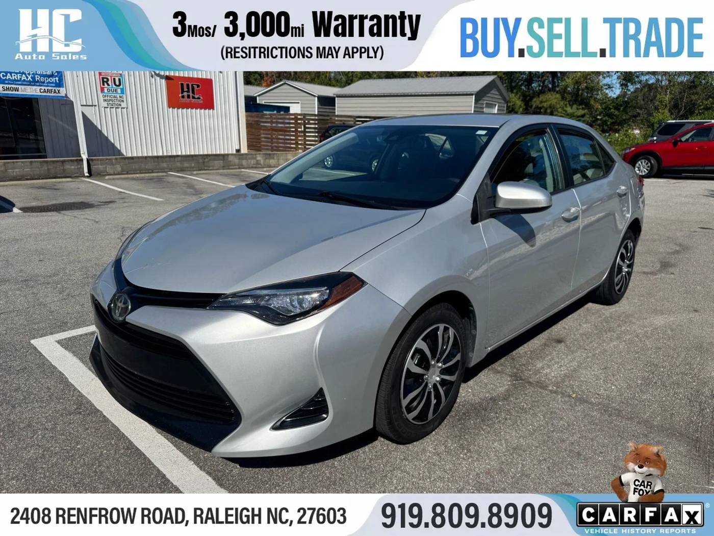 2017 Toyota Corolla SE — Sedan — 97,237 mi — Raleigh, NC