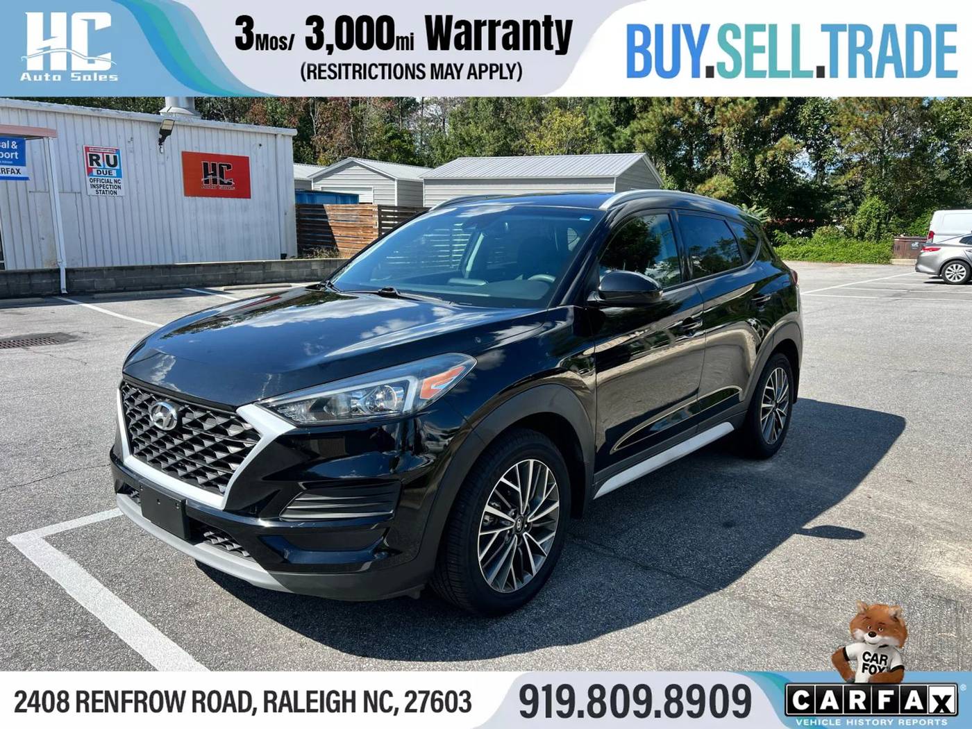 2019 Hyundai Tucson SEL — SUV — 86,550 mi — Raleigh, NC