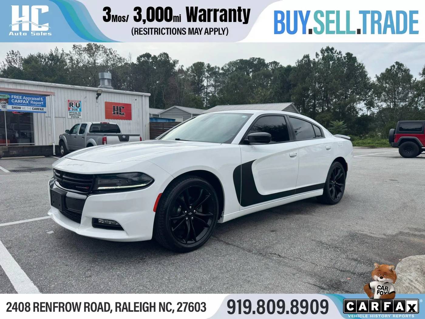 2017 Dodge Charger SXT — Sedan — 75,082 mi — Raleigh, NC