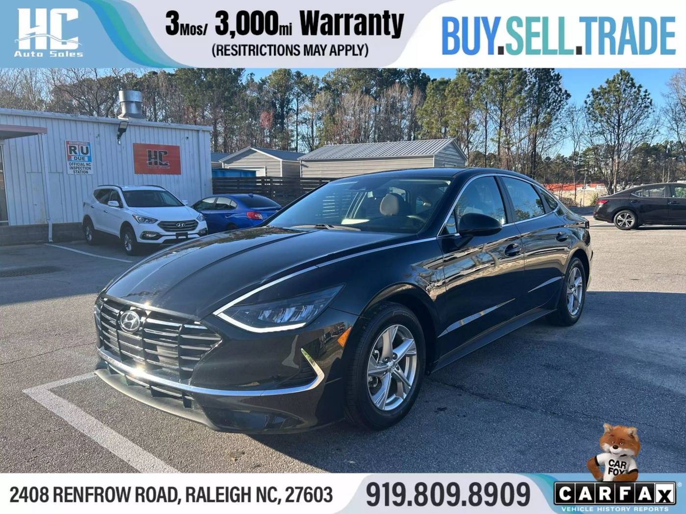 2020 Hyundai Sonata SE — Sedan — 80,378 mi — Raleigh, NC