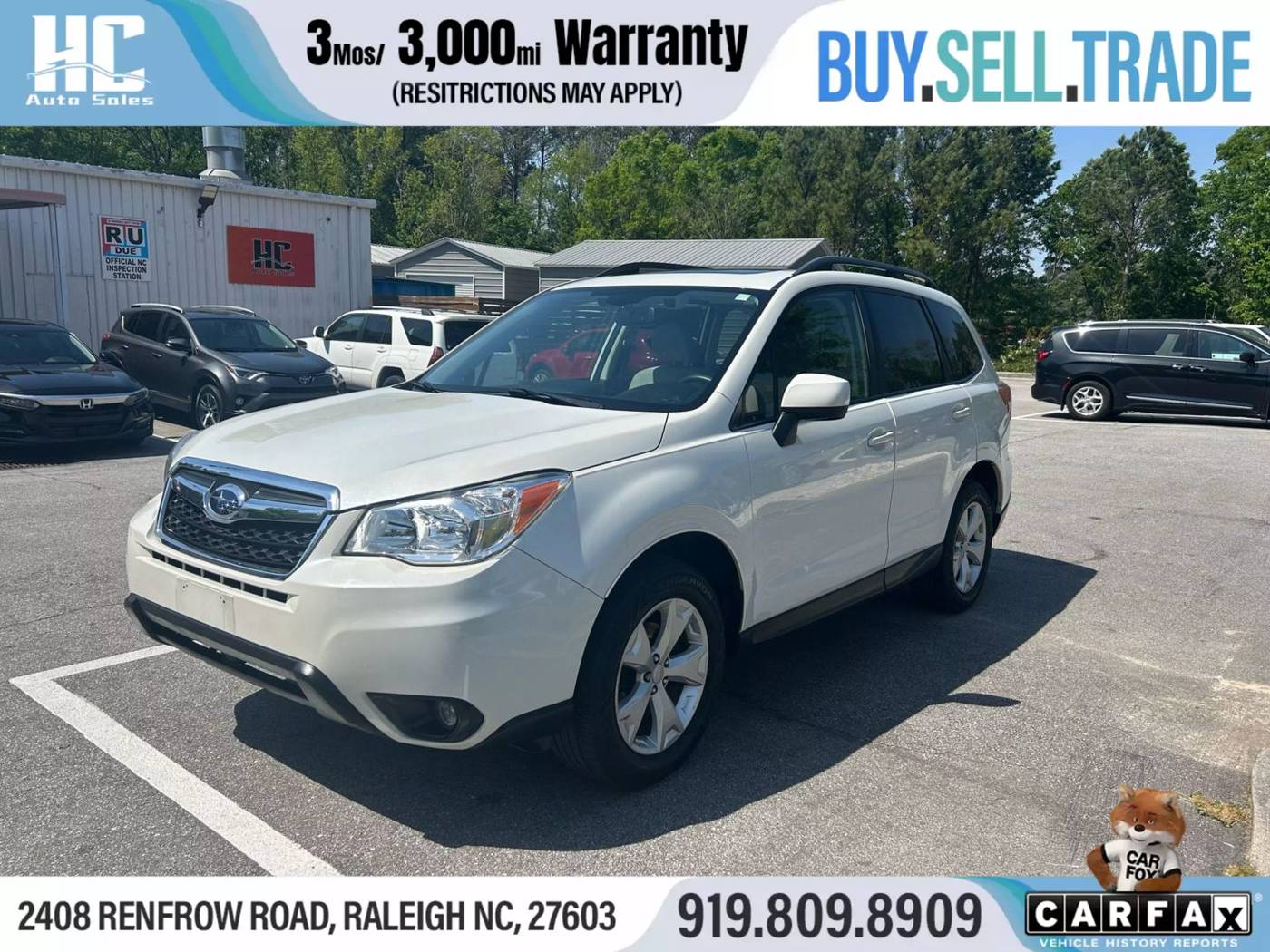 2016 Subaru Forester 2.5i Premium — SUV — 91,957 mi — Raleigh, NC