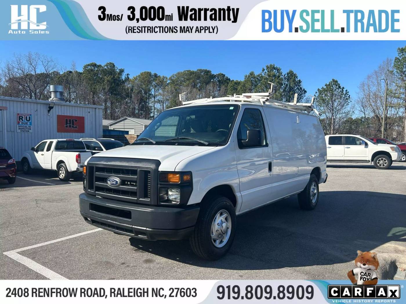 2014 Ford Econoline Cargo Van E-250 — Cargo Van — 89,915 mi — Raleigh, NC