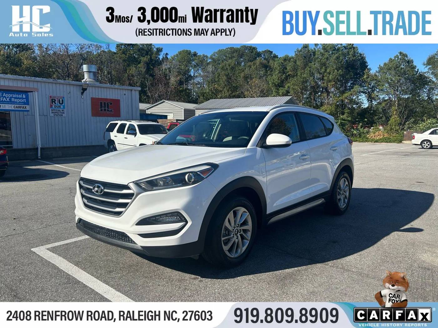 2017 Hyundai Tucson SE — SUV — 80,186 mi — Raleigh, NC
