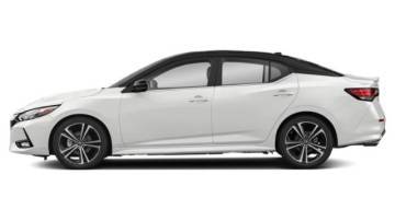 2021 nissan sentra sr white with black top