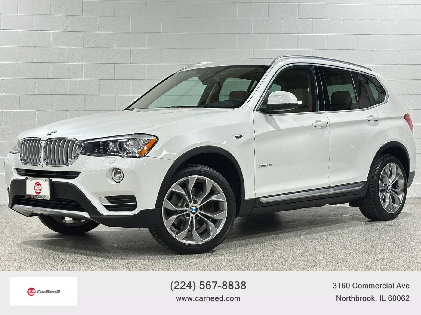 2016 BMW X3 28i — SUV — 70,155 mi — Northbrook, IL