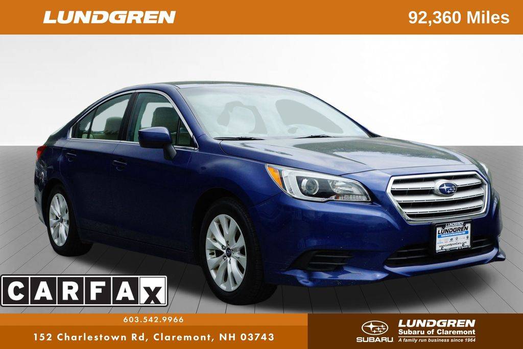2016 Subaru Legacy 2.5i Premium — Sedan — 92,047 mi — Claremont, NH