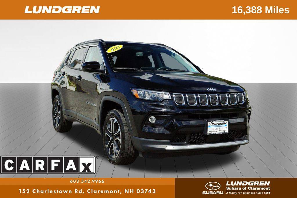 2022 Jeep Compass Limited — SUV — 16,388 mi — Claremont, NH
