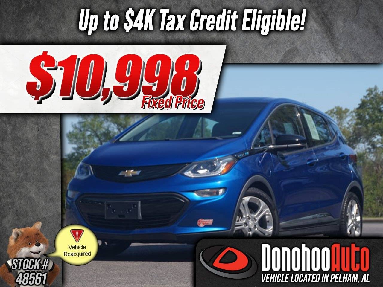 2018 Chevrolet Bolt EV LT — Hatchback — 25,023 mi — Pelham, AL