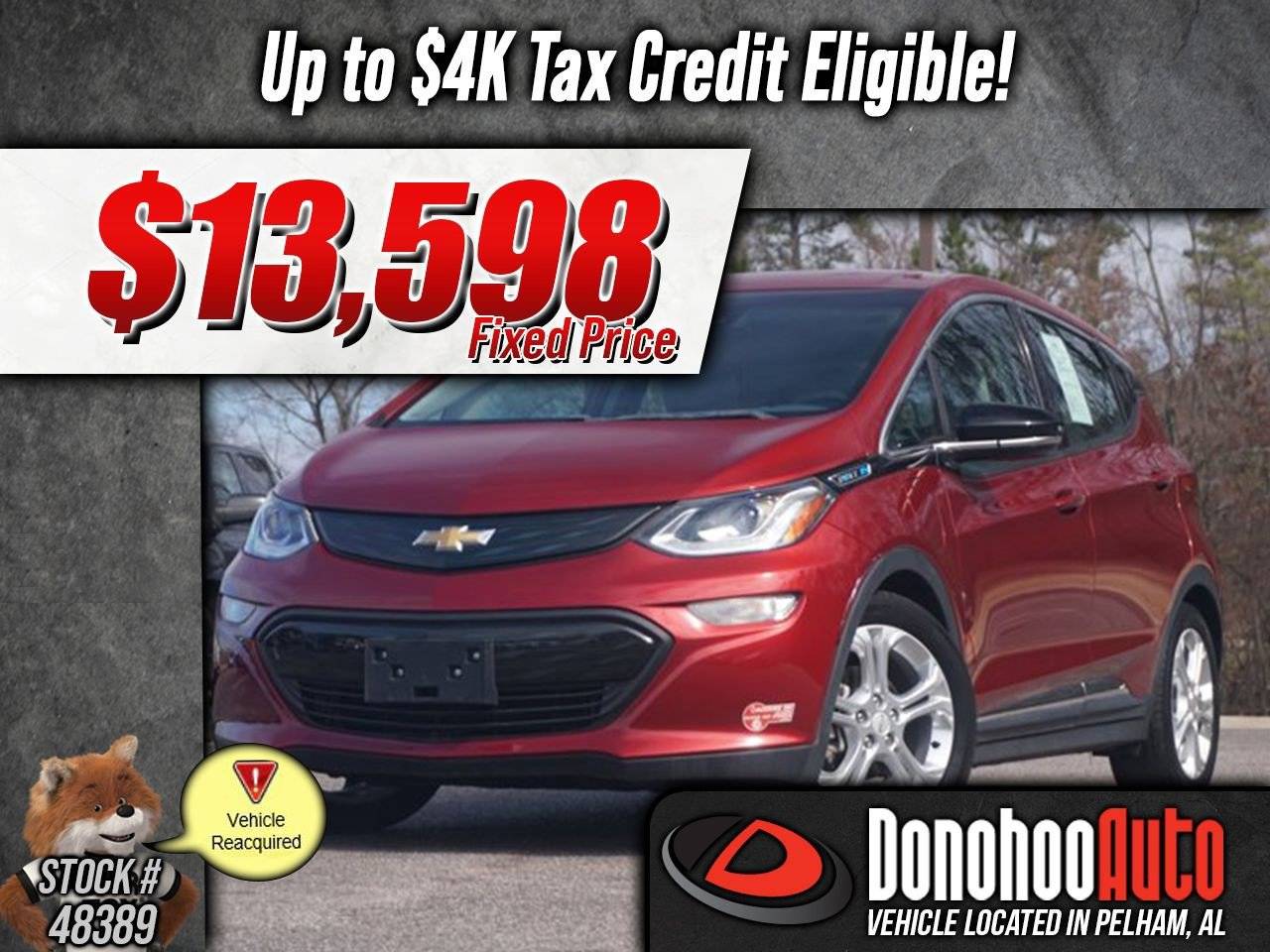 2019 Chevrolet Bolt EV LT — Hatchback — 15,154 mi — Pelham, AL