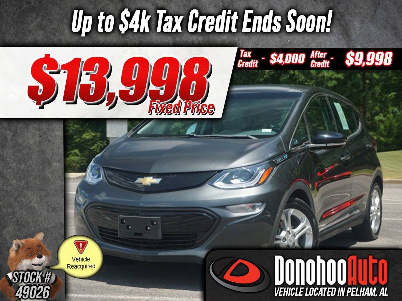 2020 Chevrolet Bolt EV LT — Hatchback — 17,172 mi — Pelham, AL