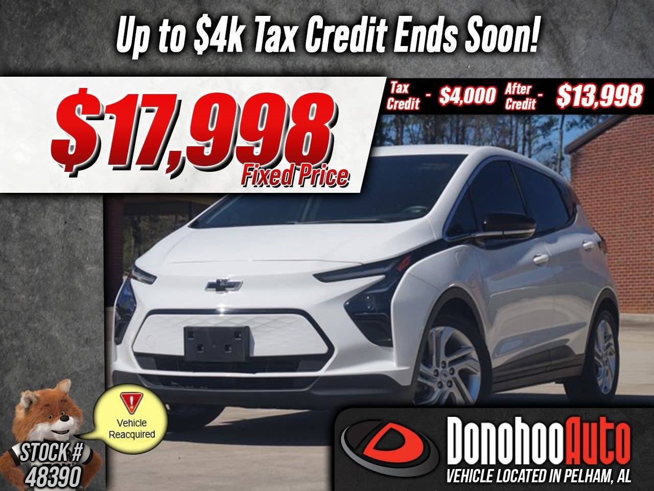 2022 Chevrolet Bolt EV 1LT — Hatchback — 11,648 mi — Pelham, AL