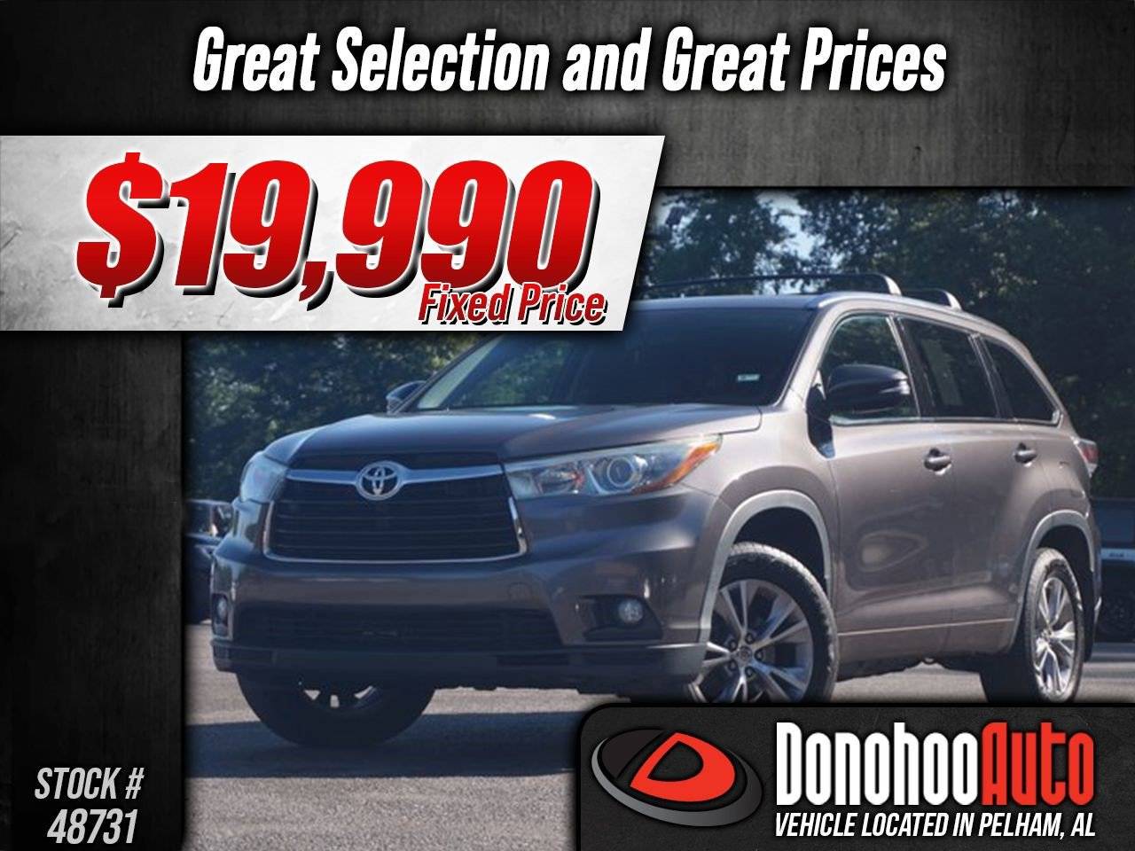 2015 Toyota Highlander XLE — SUV — 108,416 mi — Pelham, AL